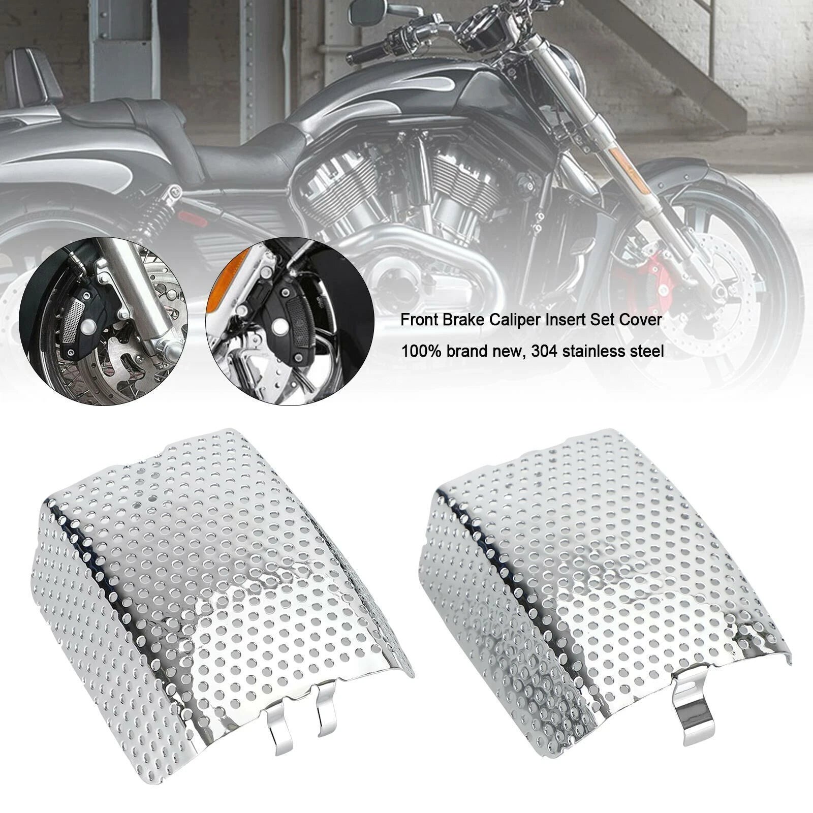 Set of 2 Front Brake Caliper Insert Covers for Harley Touring V-Rod (2005)