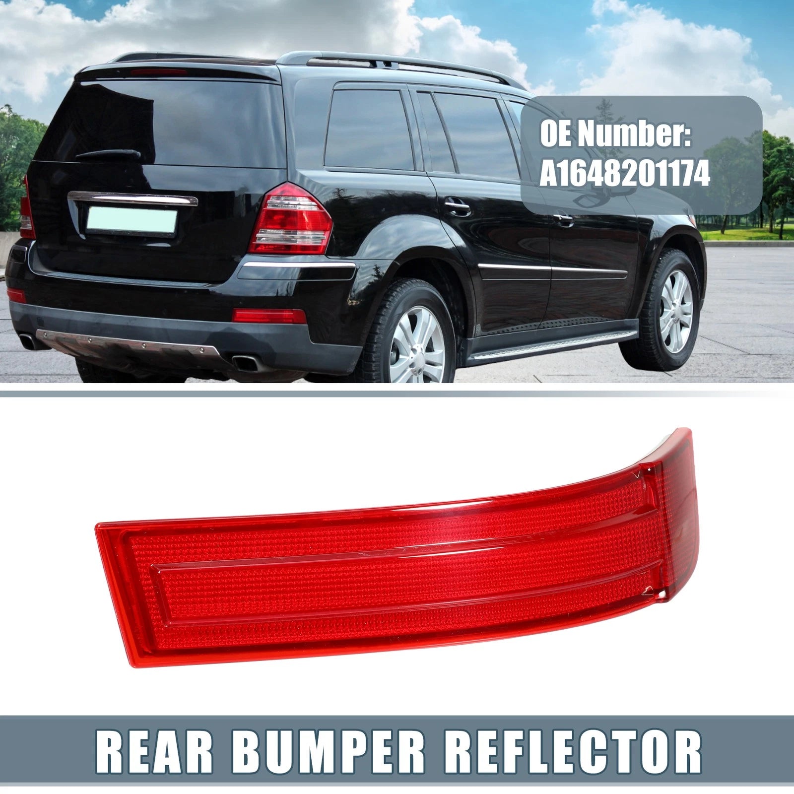 Rear Left Bumper Reflector Replacement for Mercedes-Benz GL320 (2007–2009)