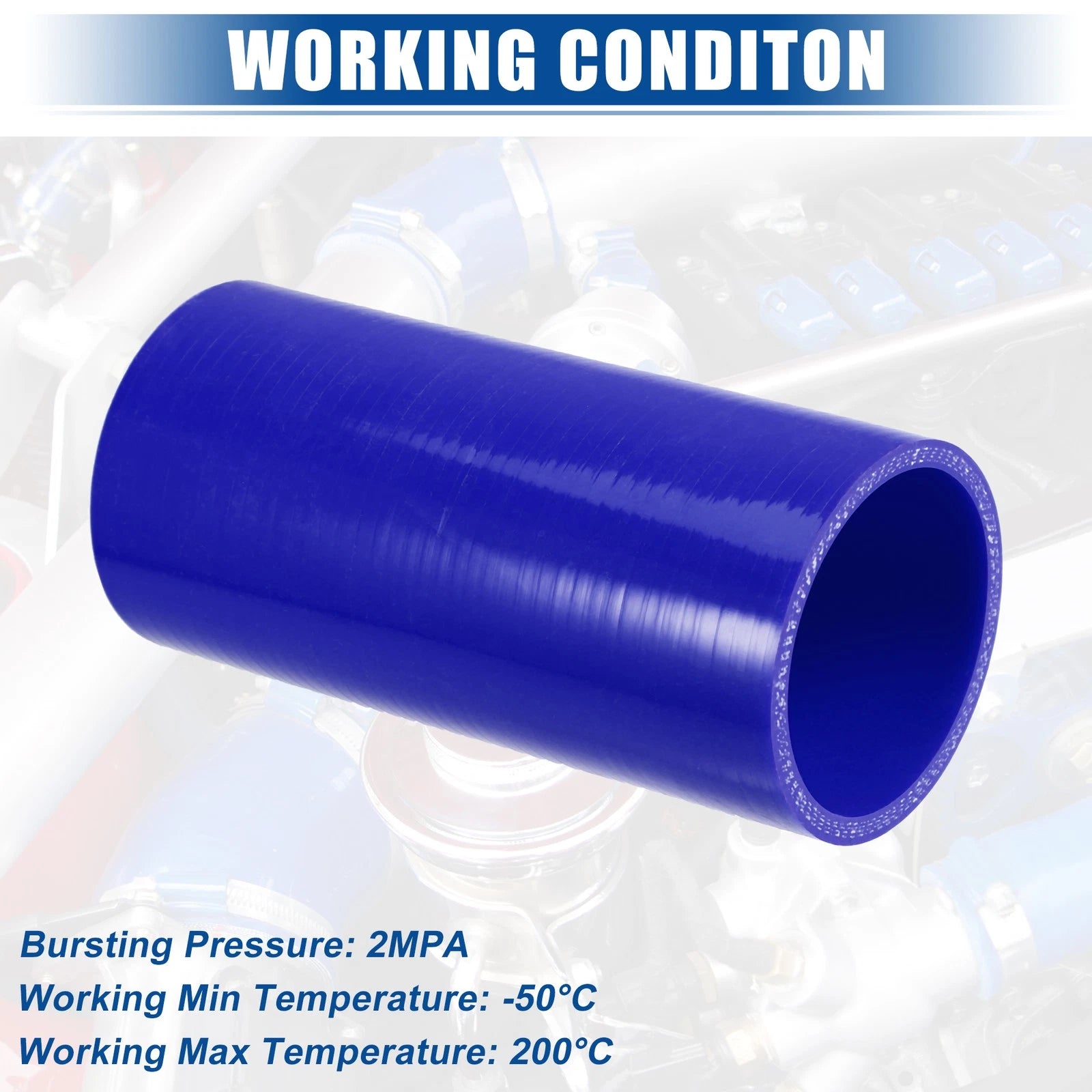 2.5" ID 6" Length Silicone Reducer Hose for Intercooler (Universal)
