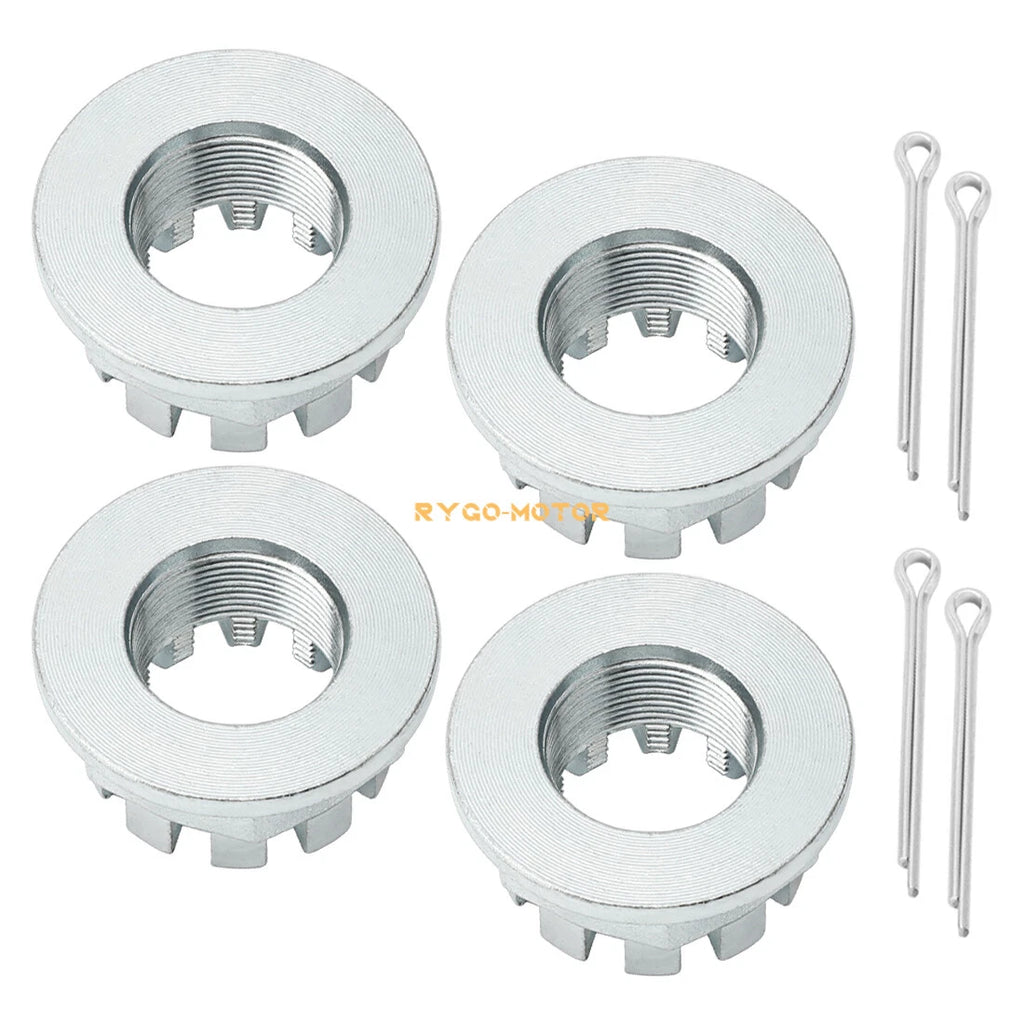 Set of 4 Rear Axle Nuts W/Pin for Honda TRX350 Rancher 350 (2000–2006)
