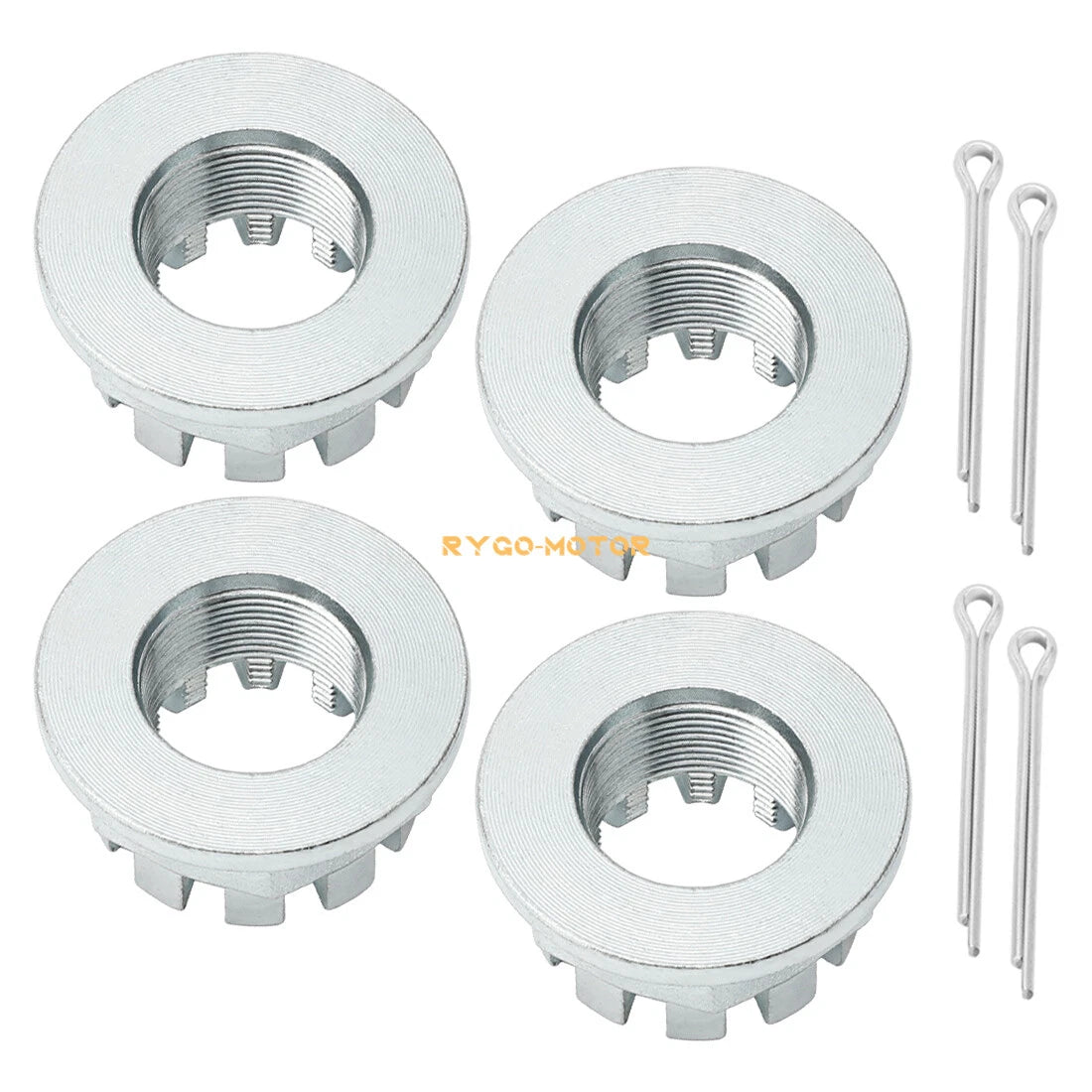 Set of 4 Rear Axle Nuts W/Pin for Honda TRX350 Rancher 350 (2000–2006)