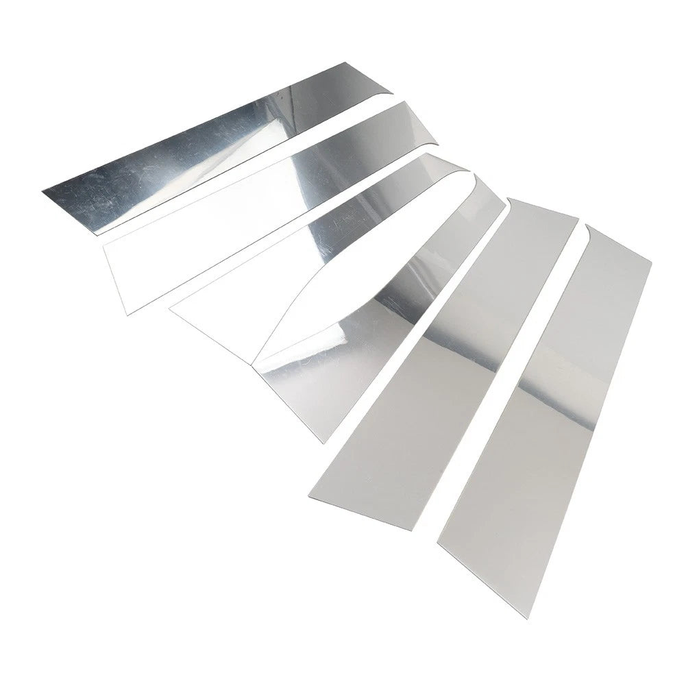 Set of 4 Pillar Post Door Window Covers for Mitsubishi Outlander (2013–2021) Silver