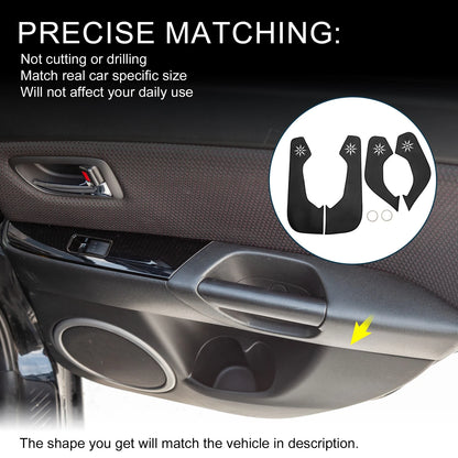 Car Door Anti Kick Pad Leather Sticker for Audi Q4 2023–2024 Black Set