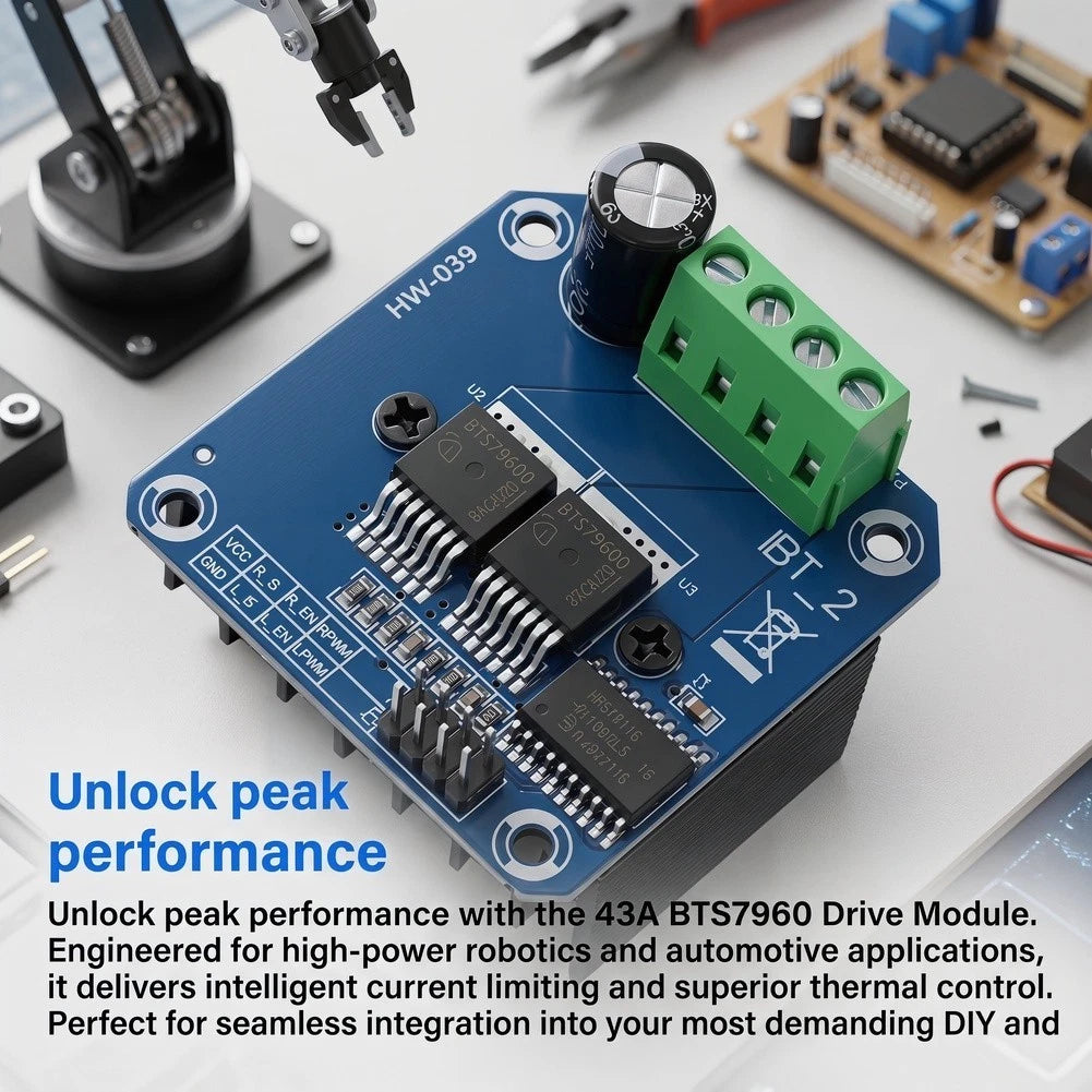 43A BTS7960 Motor Drive Module for Cooling and Motion Control