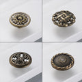 Set of 10 Vintage Round Pull Handles for Cabinet Drawer
