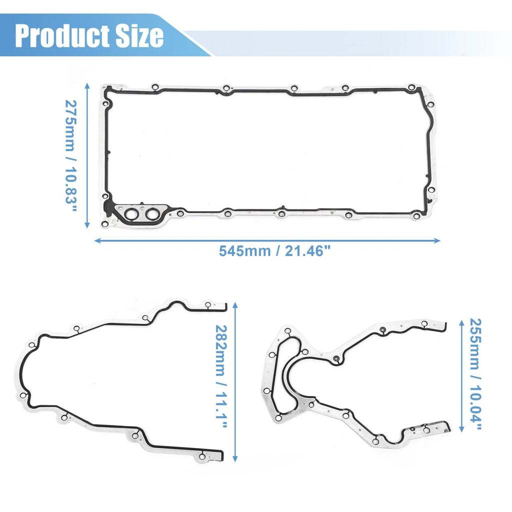 Engine Lower Gasket Set Replacement for Chevy Silverado 4.8L 5.3L 5.7L (1999–2013)