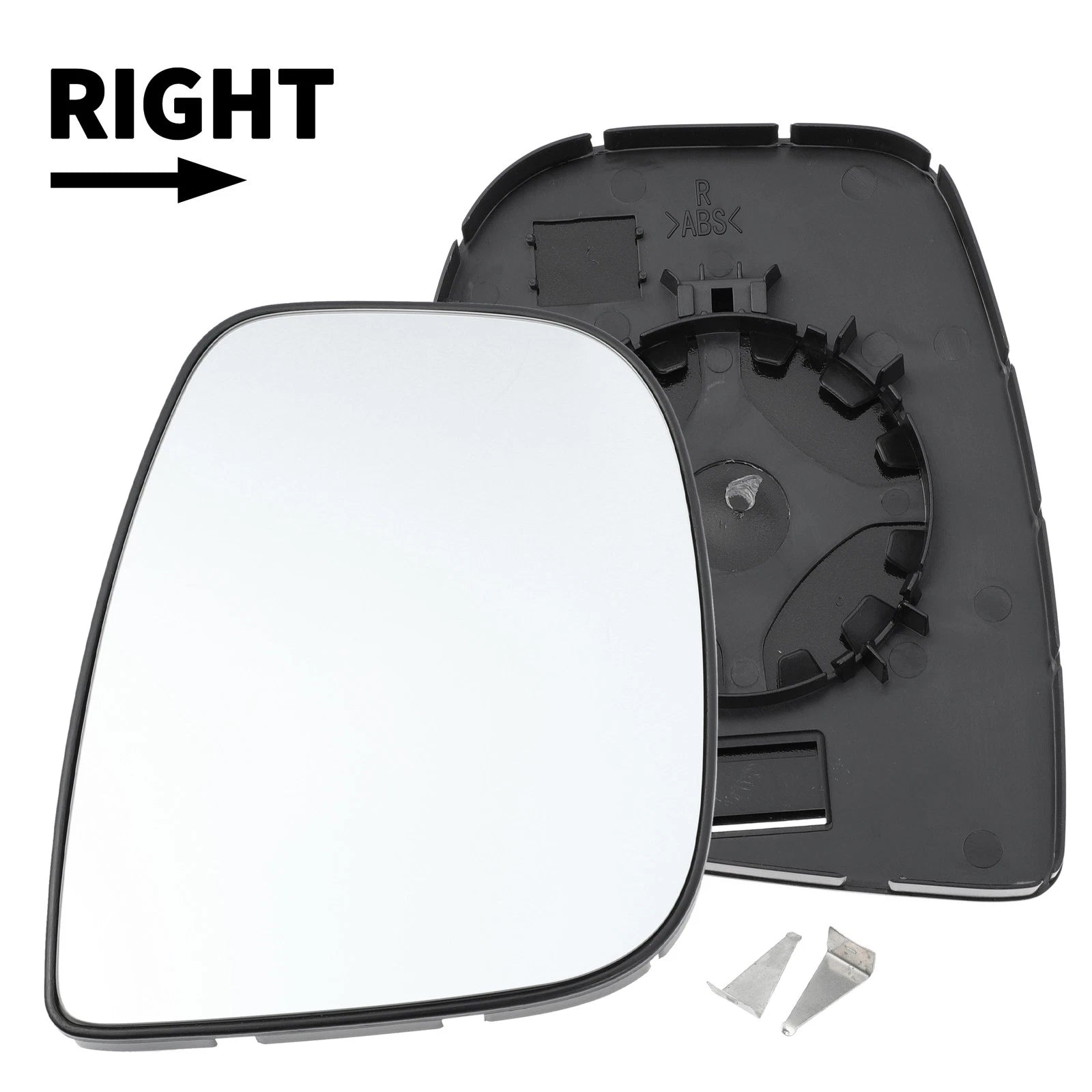 Right Side White Mirror Glass for Citroen Berlingo (2012–2018)