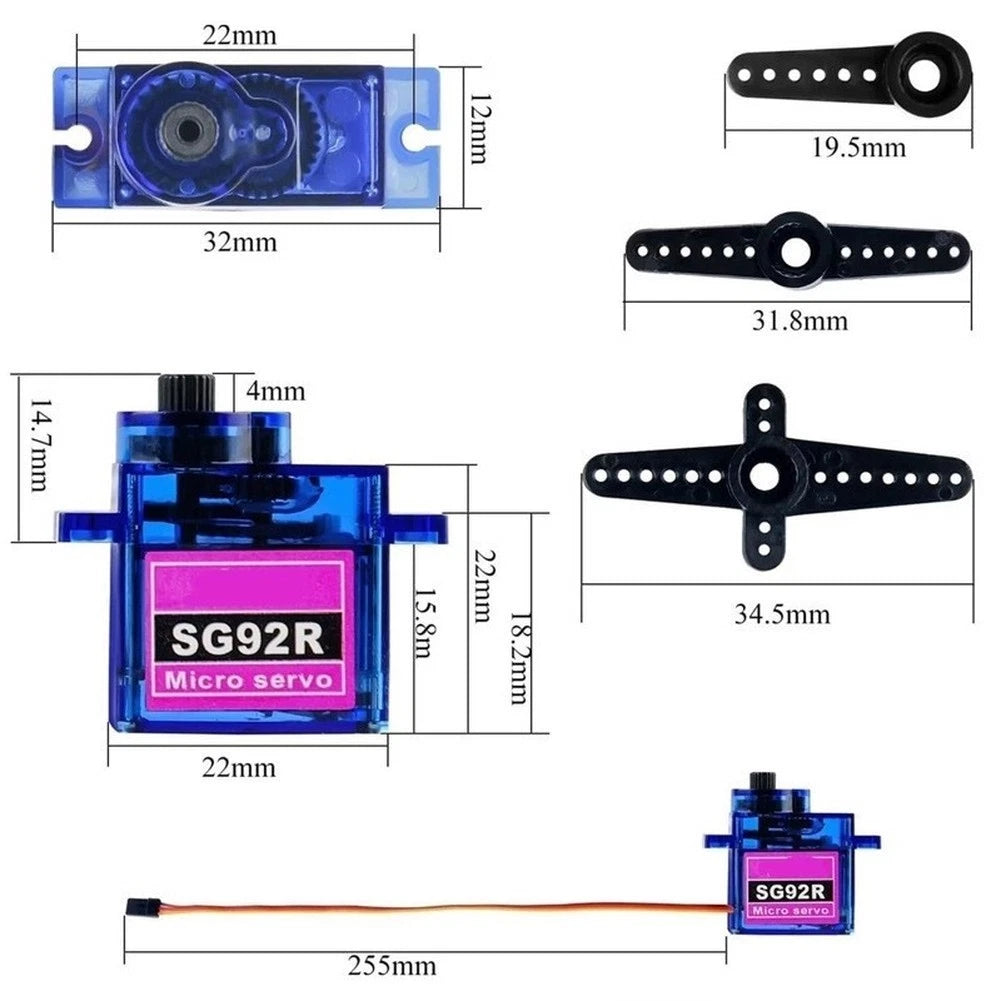 SG92R Control Actuator for RC Aircraft