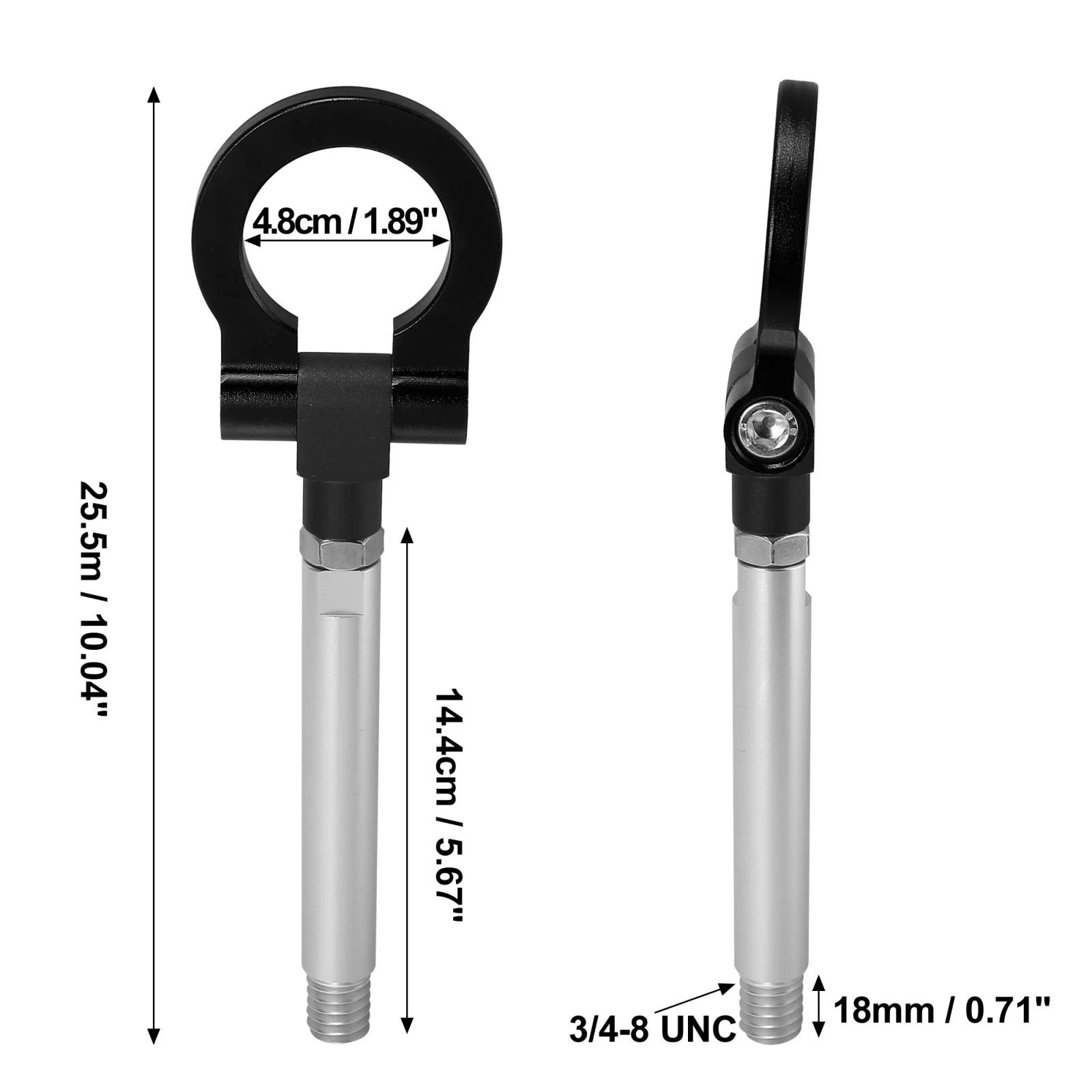 Tow Hook Screw for Lexus IS Front Rear Bumper Aluminum Alloy Black (2014–2020)