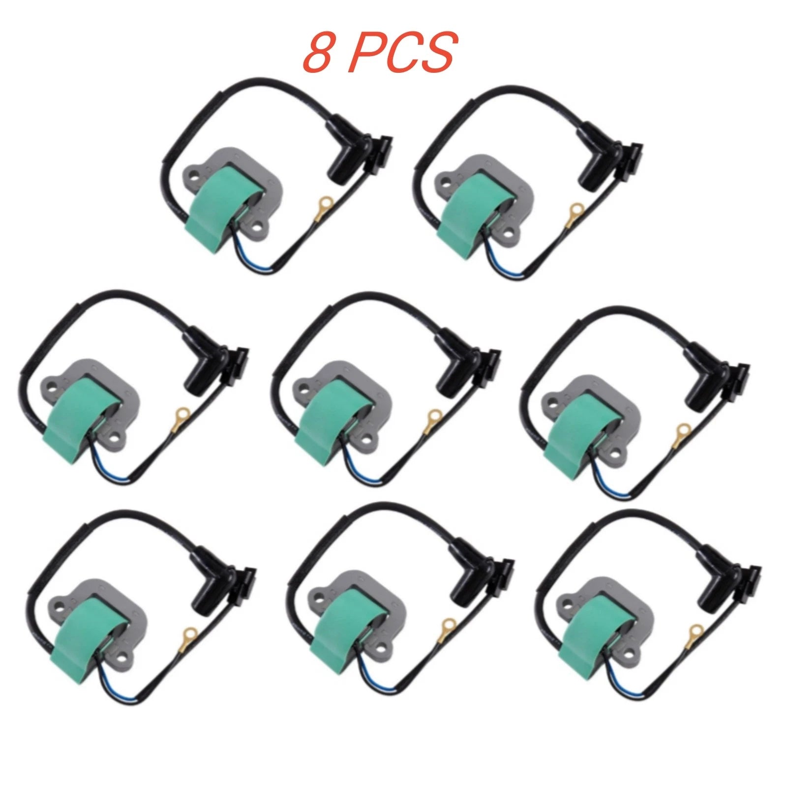 Set of 8 Ignition Coils for Johnson Evinrude 9.9 15 40 Hp (1974–1976) 502880 581407 18-5196