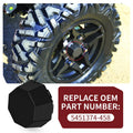 Pair Matte Black Hub Cover for Polaris Sportsman 570 (2015–2025)