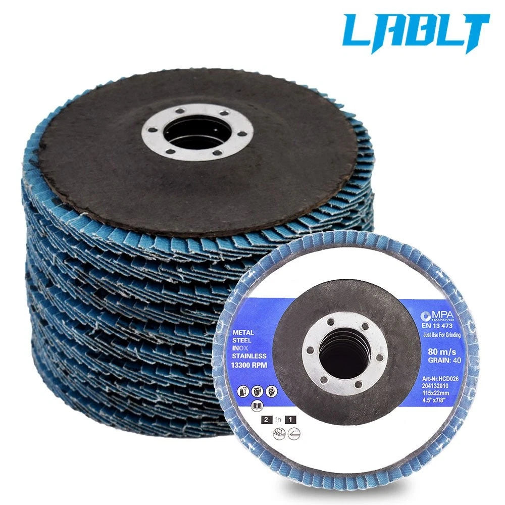50Pcs 4.5" T29 40 Grit Zirconia Flap Disc for Automotive Grinding