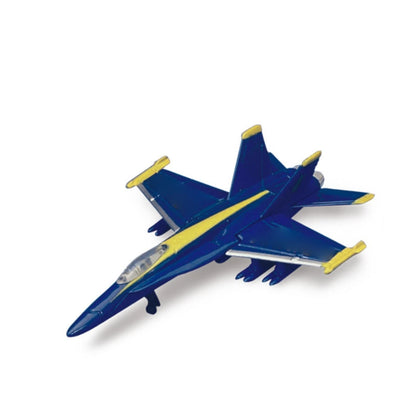 F/A-18 Hornet Model 1:64 Scale Die-Cast Alloy Blue Yellow Trim