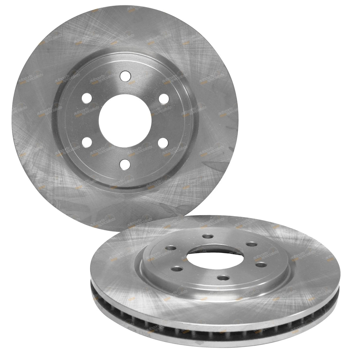 2 Front Disc Brake Rotors + Pads Set for Navara D40 (2005–2012) 16" Wheels