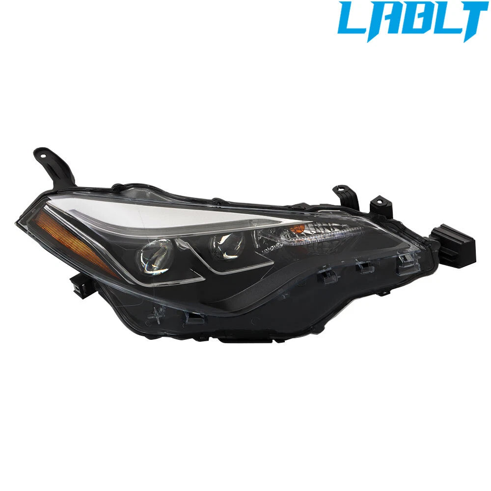 Right Side Headlight Headlamp for Toyota Corolla (2017–2019) LABLT Black