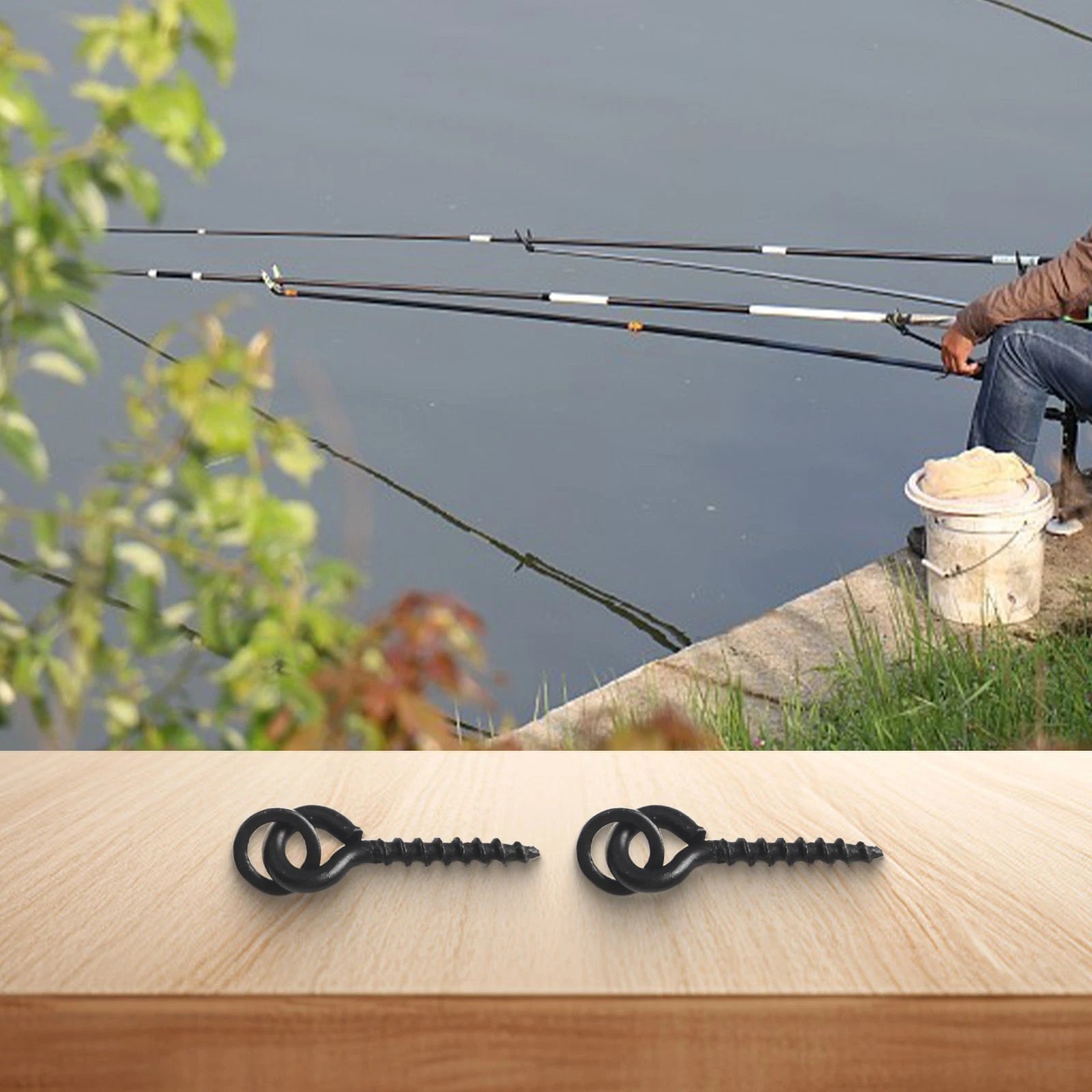 Fishing Bait Screws 15mm Black for Universal Use (No Specific Year)