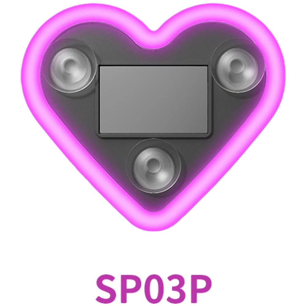Solar LED Ambient Light for Car Window (Heart Shape)