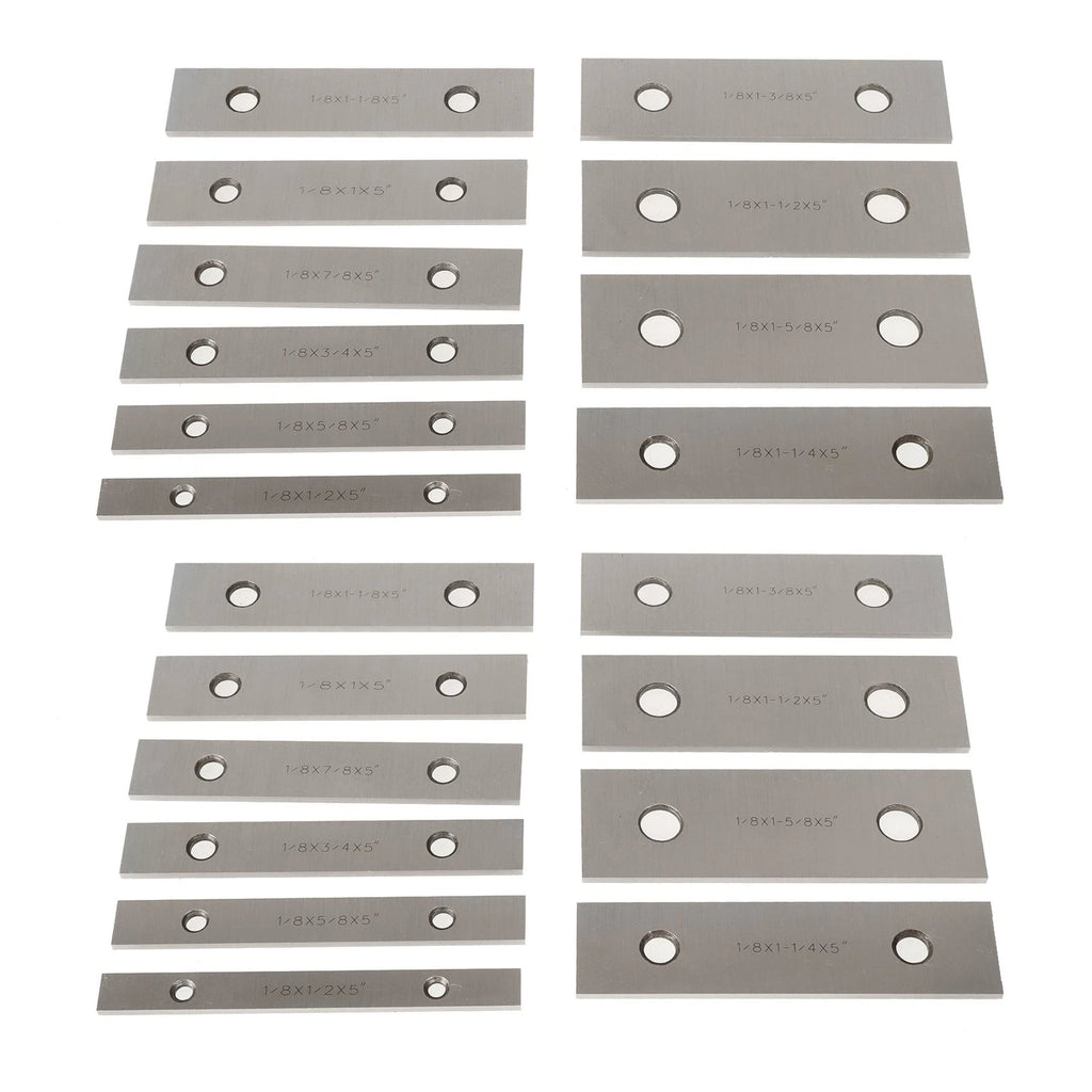 Set of 10 Precision Parallel 1/8 × 5" 0.0003 Tolerance