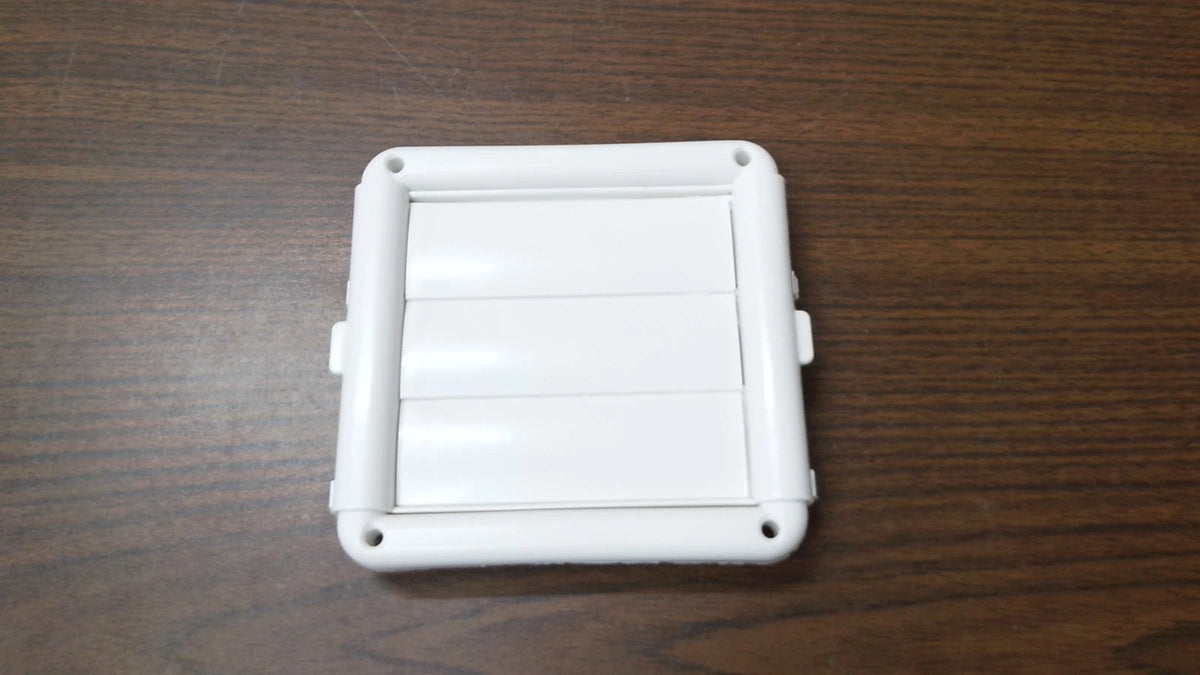 Louvered Dryer Vent Hood for Universal Use (4") - White, Bird Guard
