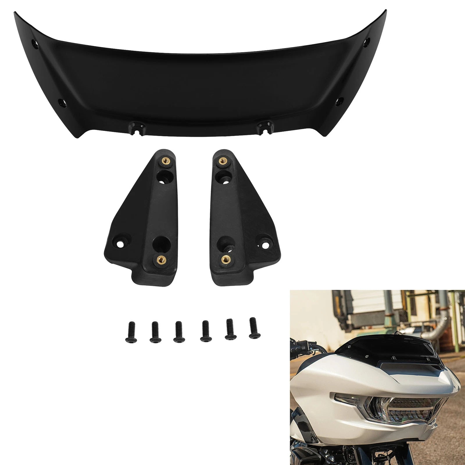 6'' Windshield Windscreen & Mounts for Harley CVO Road Glide (2023–2024)