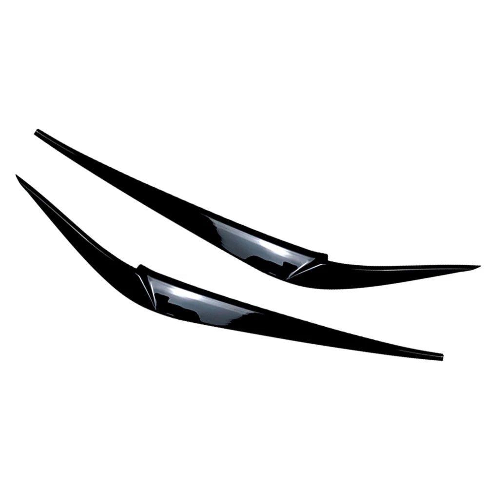 Headlight Eyebrow Eyelid Cover Trim for BMW X3 X4 (2018–2021) Glossy Black