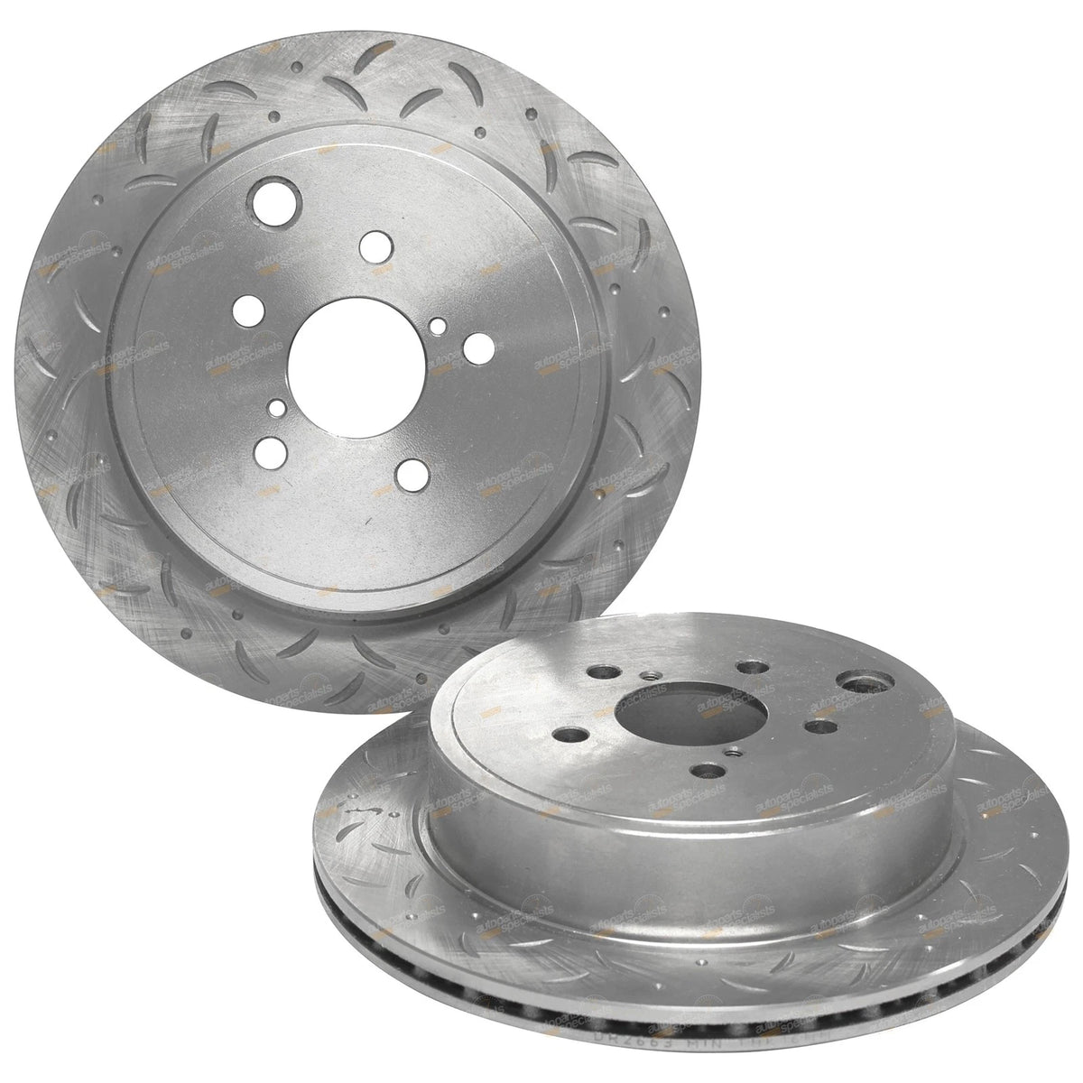 2 Rear Drilled + Slotted Disc Brake Rotors for Toyota 86 ZN6 (2012–2015)