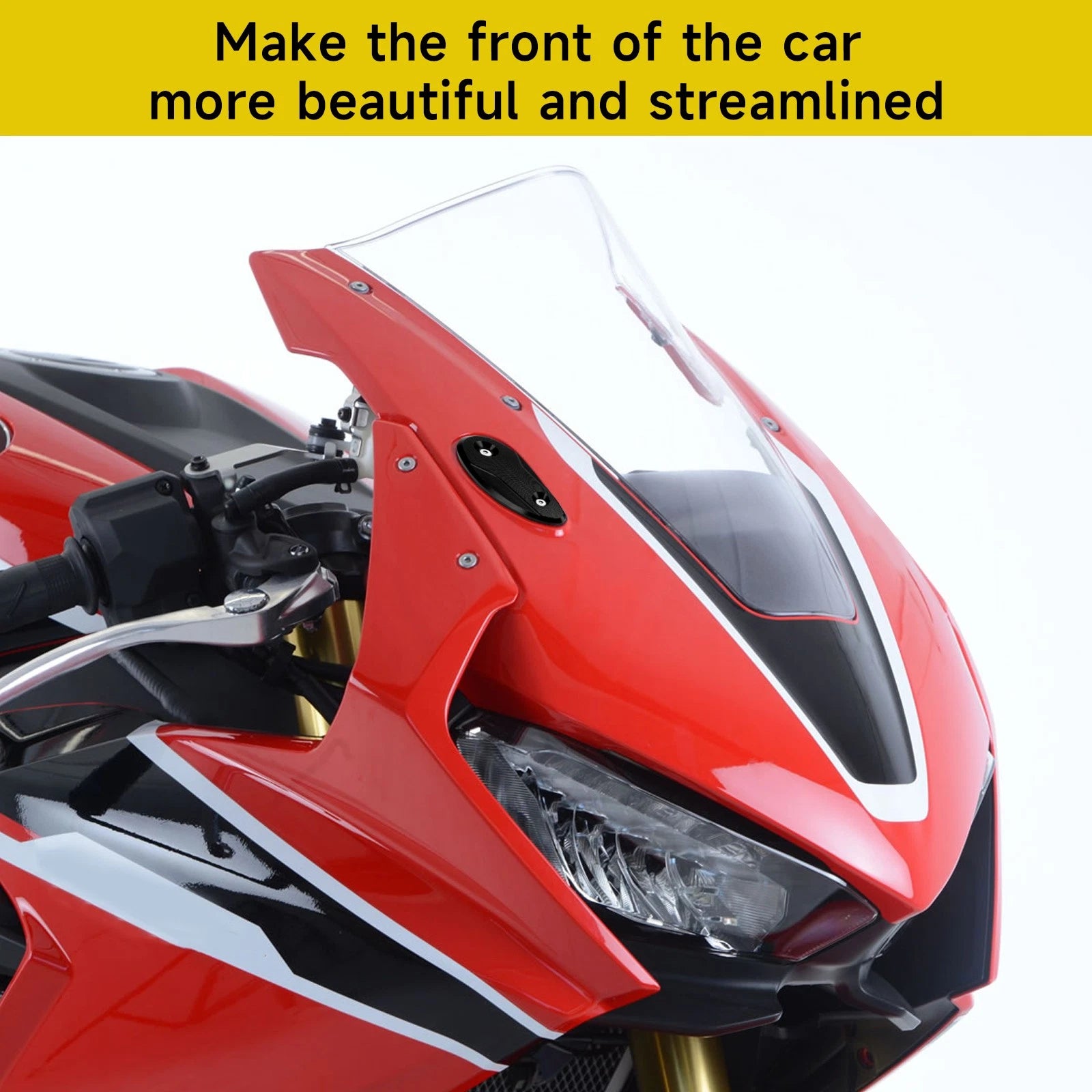 Black mirror delete blanking block off plates for Honda CBR1000RR (2008–2023)