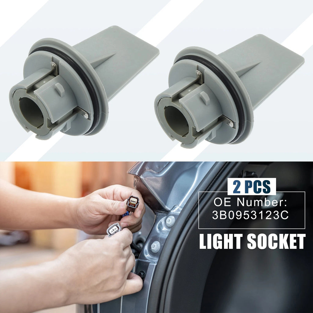 2x Side Repeater Indicator Light Bulb Socket Replacement for Audi A6 (1998–2005)