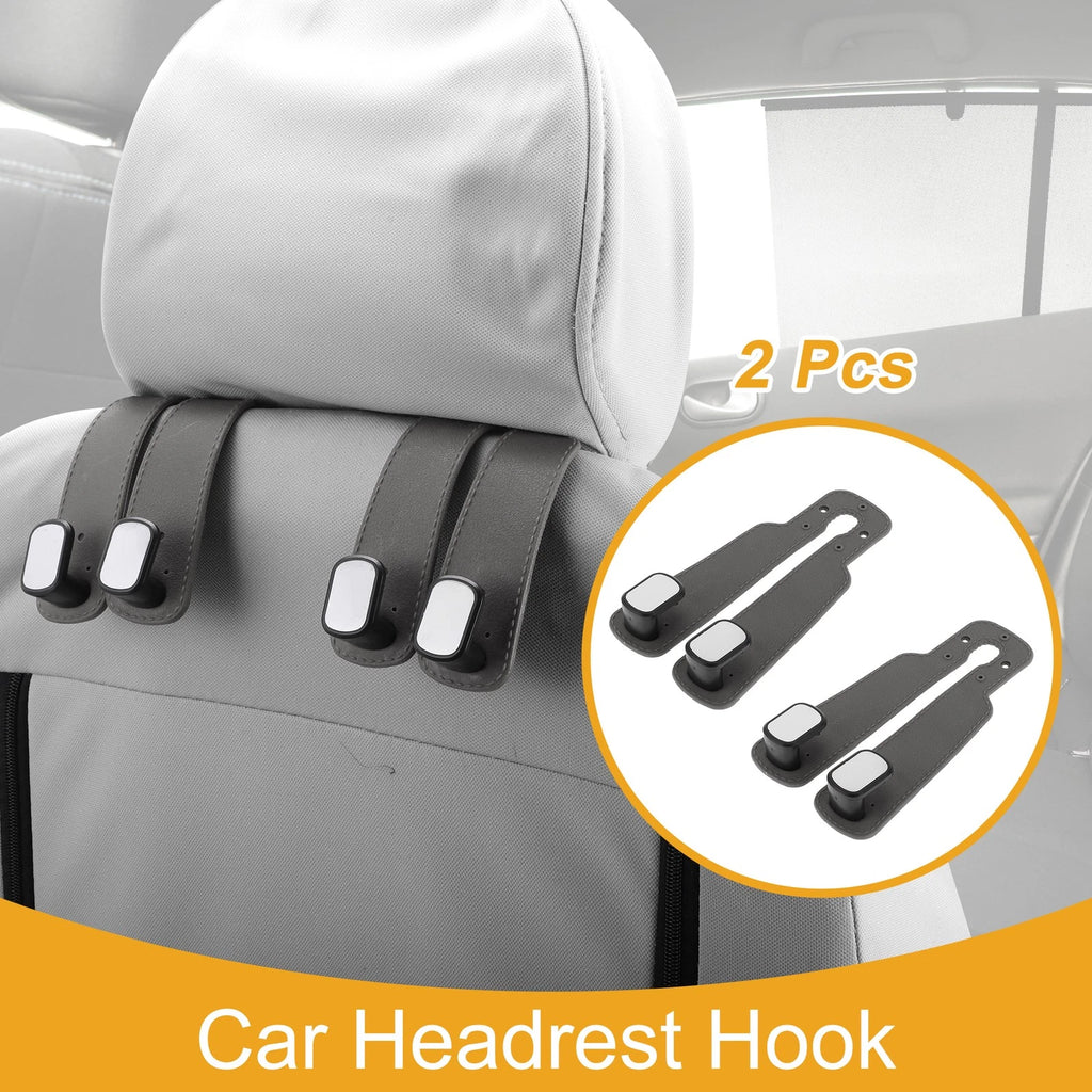 2 Pcs Universal Car Seat Headrest Hook for Hanging Purses (Gray Blue)