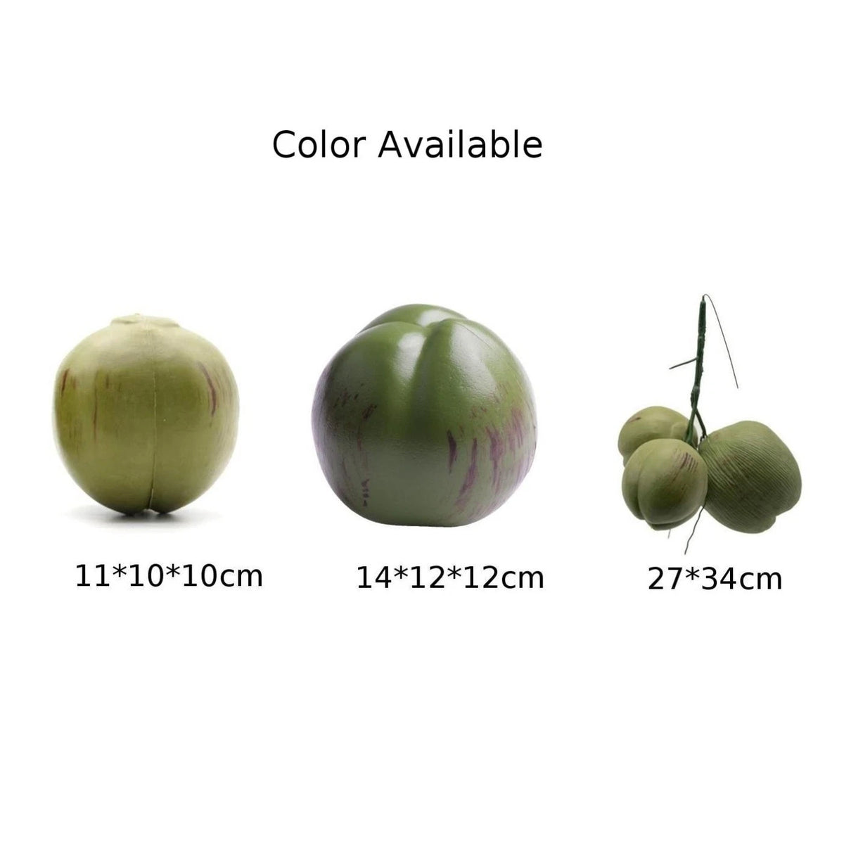 Set of 4 Artificial Fruit Ornaments for Farmhouse Decor