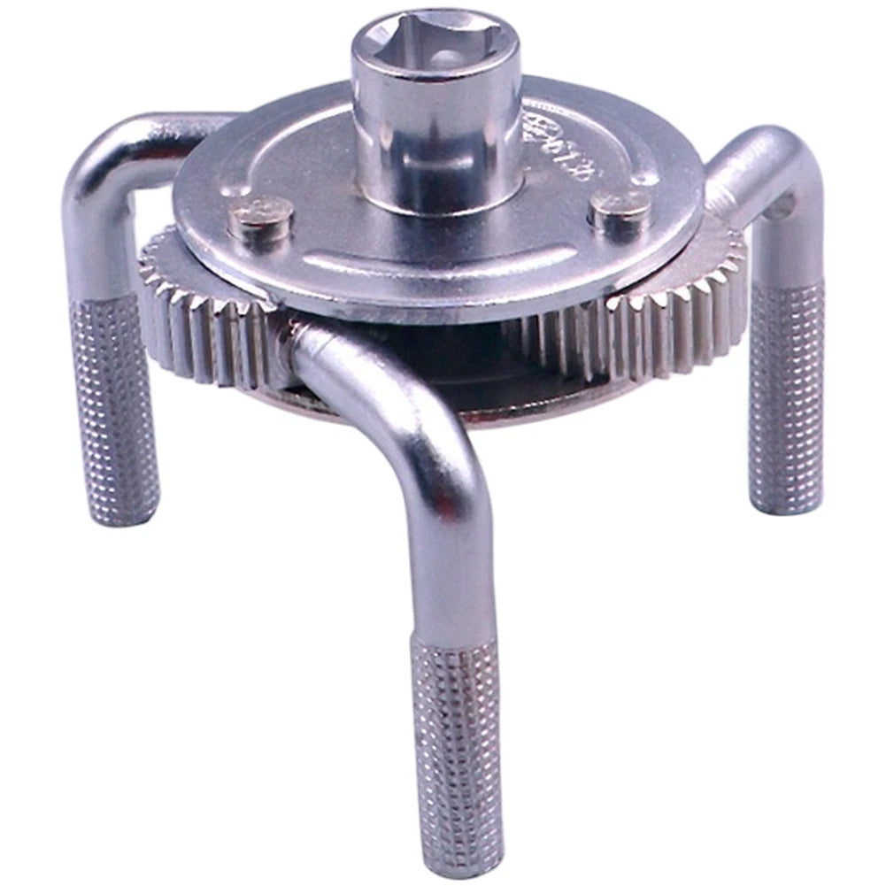 Adjustable Oil Filter Removal Wrench Three Jaw Chrome Vanadium Steel Tool