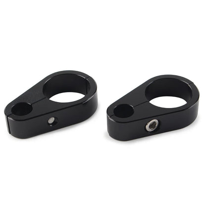 2X Brake Clutch Cable Wire Clamp Clip for Harley (1'' Handlebar)