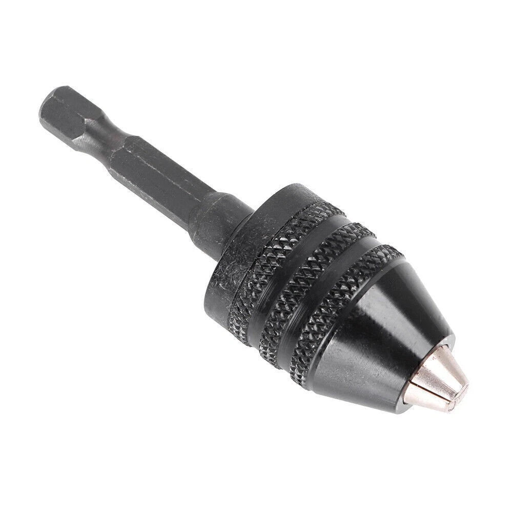 0.3-6.5mm Keyless Drill Bit Chuck Adapter Converter for Impact Driver Hex Shank