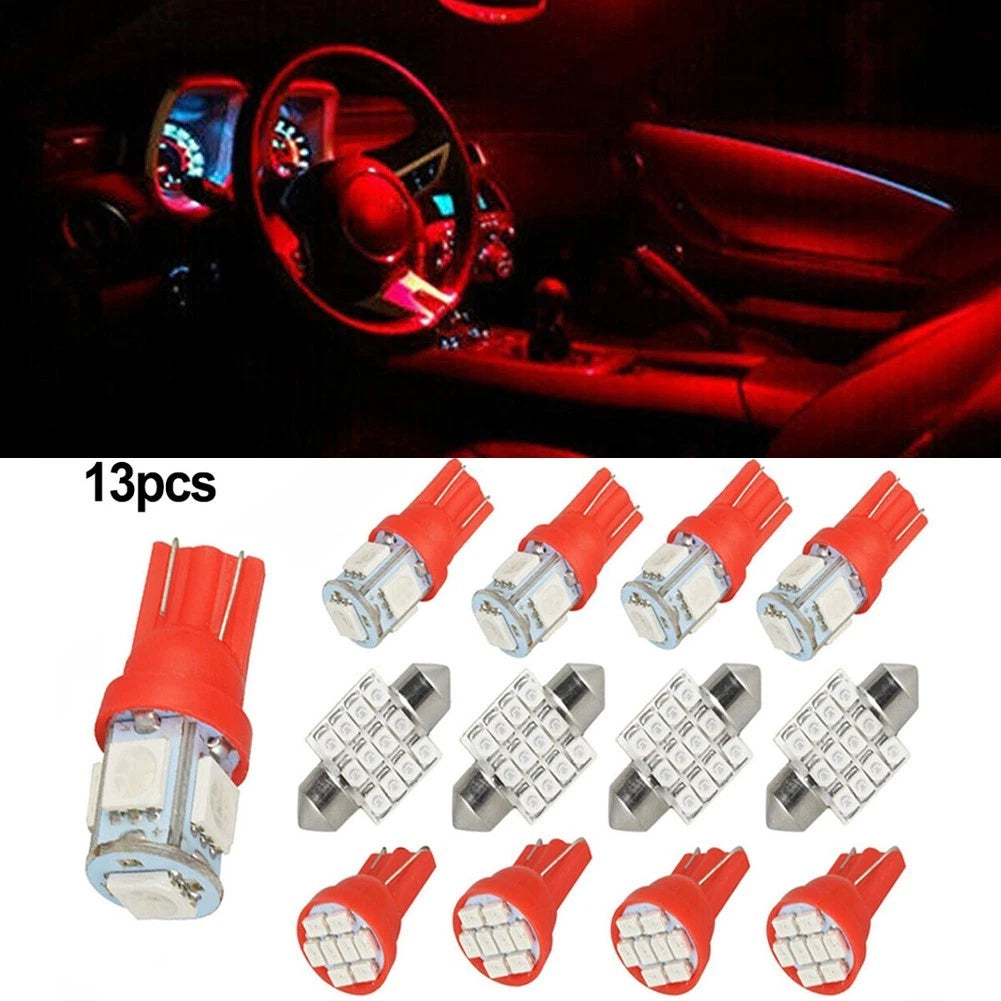 13pcs LED Dome Interior Bulbs for Car (Universal Fit)