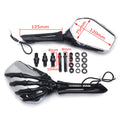 LED Black Skull Rearview Mirrors for Harley Dyna (2006–2023)