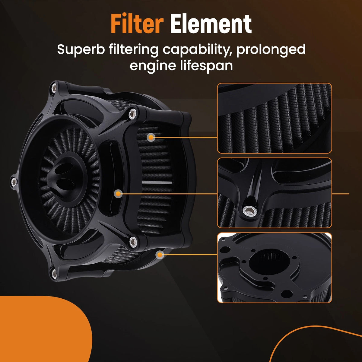 Air Cleaner Kit for Harley XL Sportster (2004–2023) Black