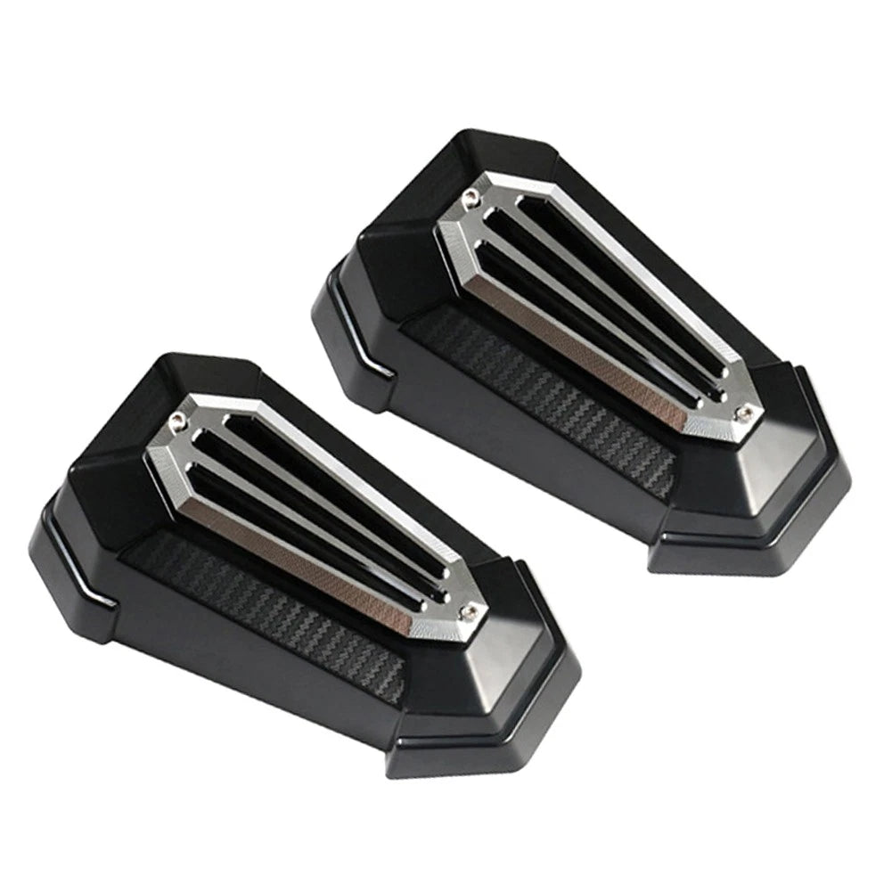 2X Handguard Shield Deflector for Honda Harley (Universal) Black Silver