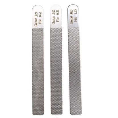 3Pcs Steel Guitar Nut Files for Luthier Repairing Tool Kit