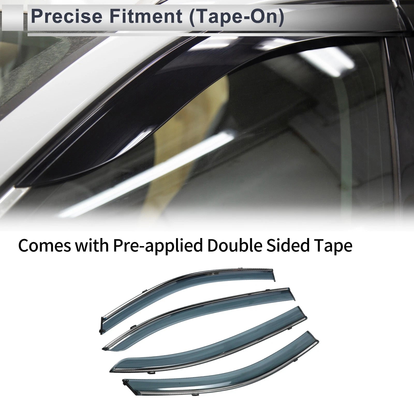 Window Deflectors Side Window Vent Visors for Honda Accord Sedan (2013–2017)