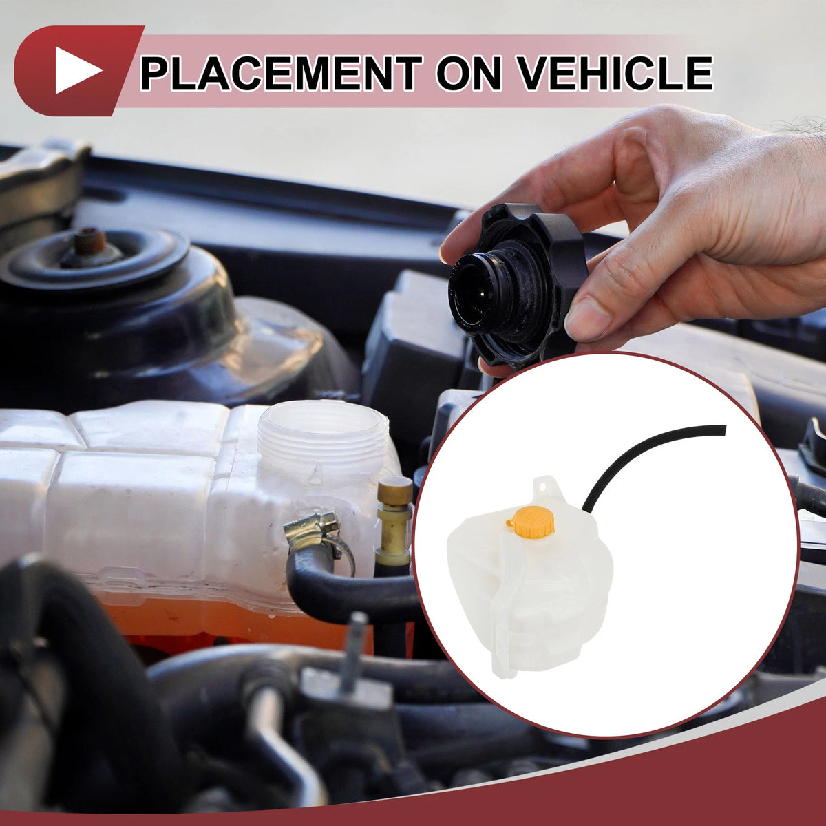 Coolant Expansion Overflow Tank with Cap & Pipe No. 4595575 for Chrysler