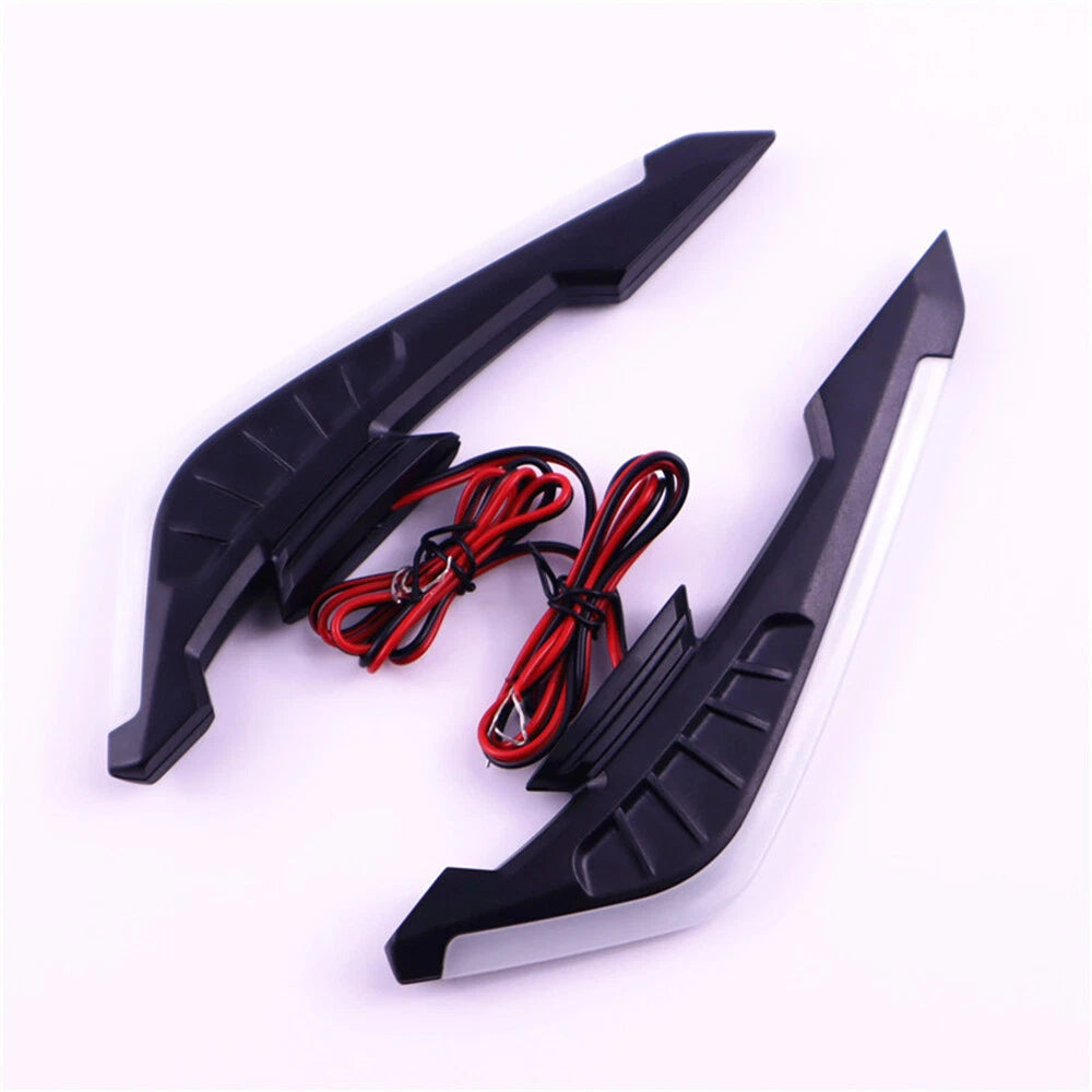 2Pc Front Side Aerodynamic Spoilers for Motorcycle (LED)