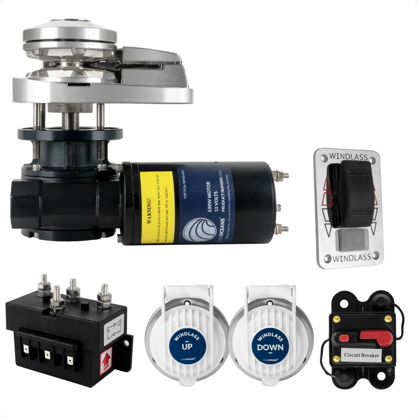 Windlass Kit for Pacific Boat (600W, 12V DC)