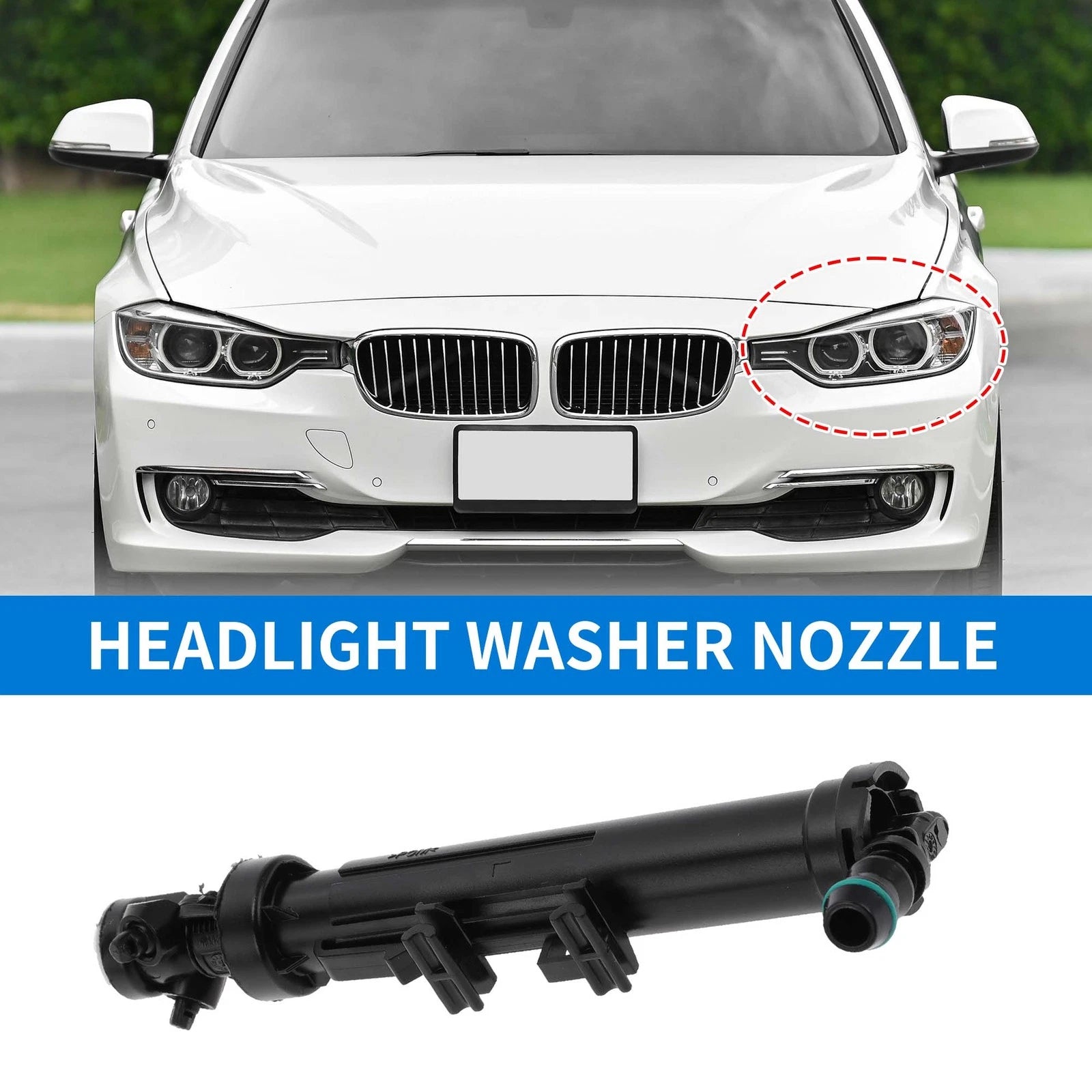 Front Driver Side Headlight Washer Nozzle Replacement for Mercedes-Benz ML350 (2006–2015)