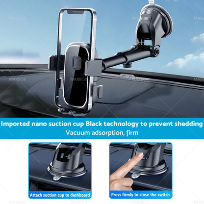2X Car Phone Holder 2in1 Suction Cup Mount Universal 360° Rotate