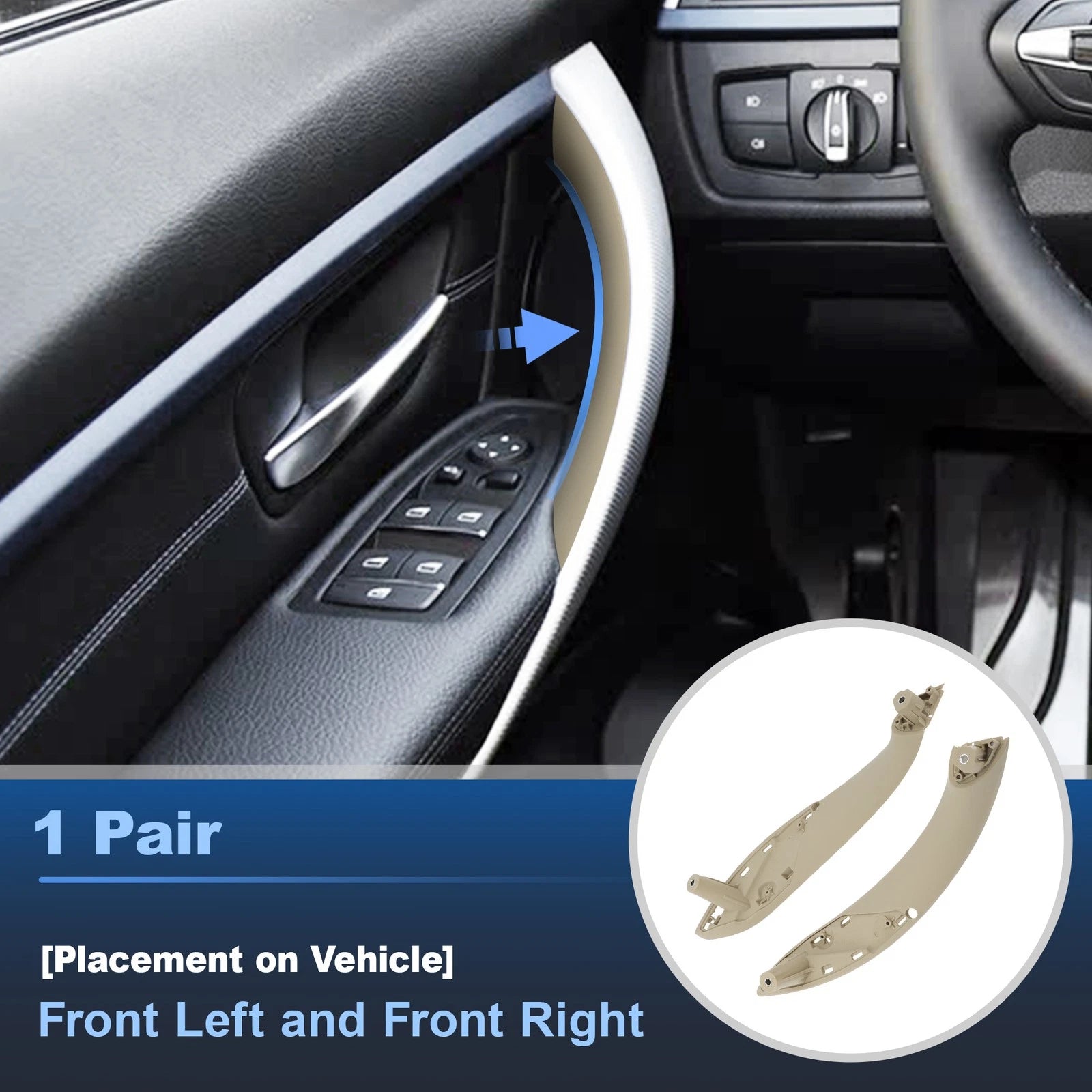 Inner Door Pull Handle Replacement for BMW 320i 328i 330i 335i 2012–2019