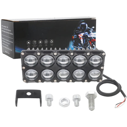 6810LED Dual Color Motorcycle Spot Lights White Yellow 33W Enhanced Visibility