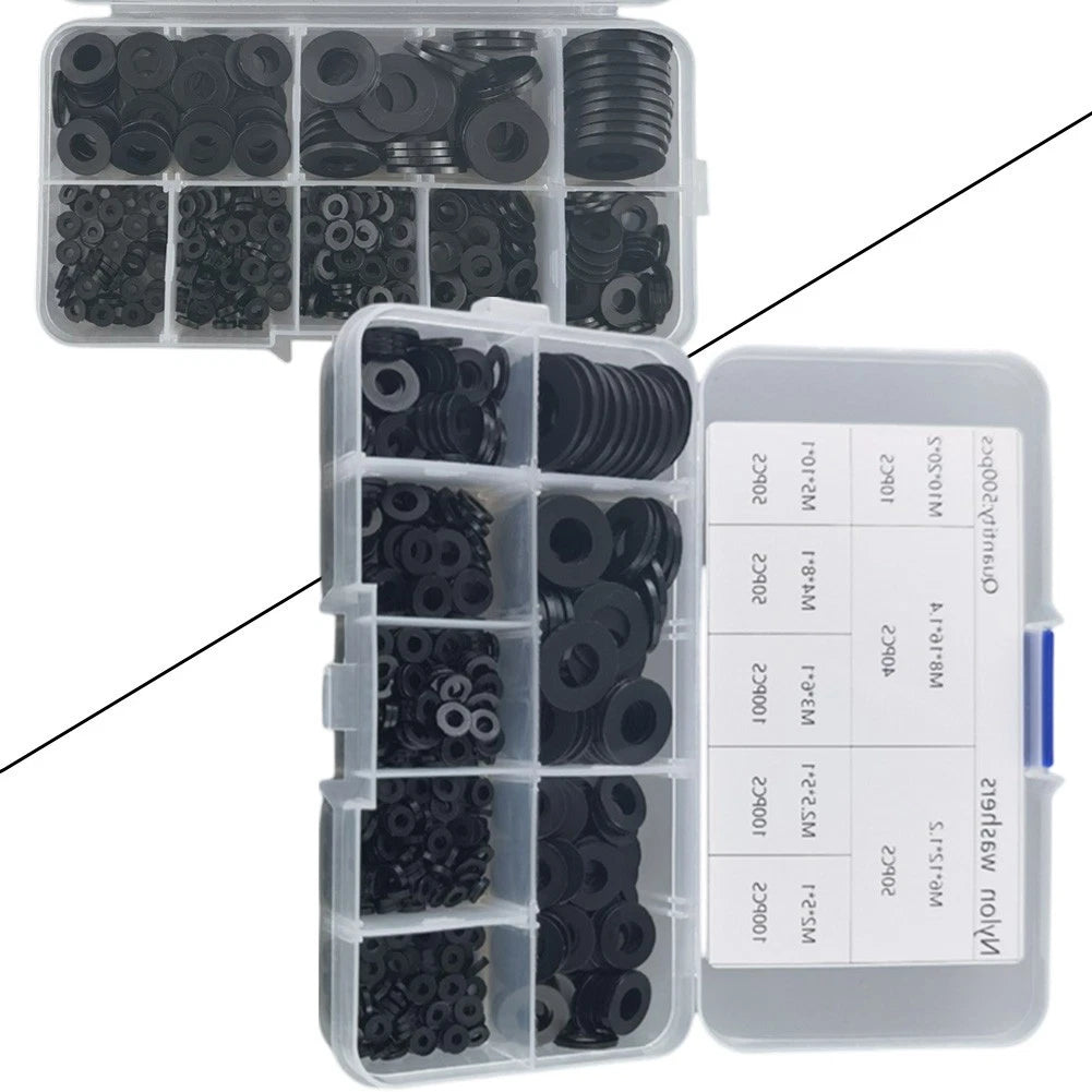 500pcs Nylon Flat Washers for All Vehicles (Universal)