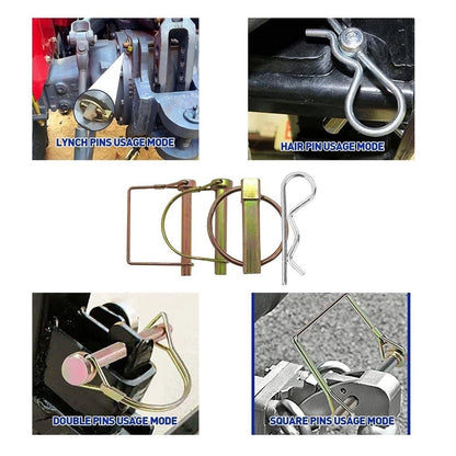 184pcs Zinc Plated Annular Ring Pins Set for Various Applications