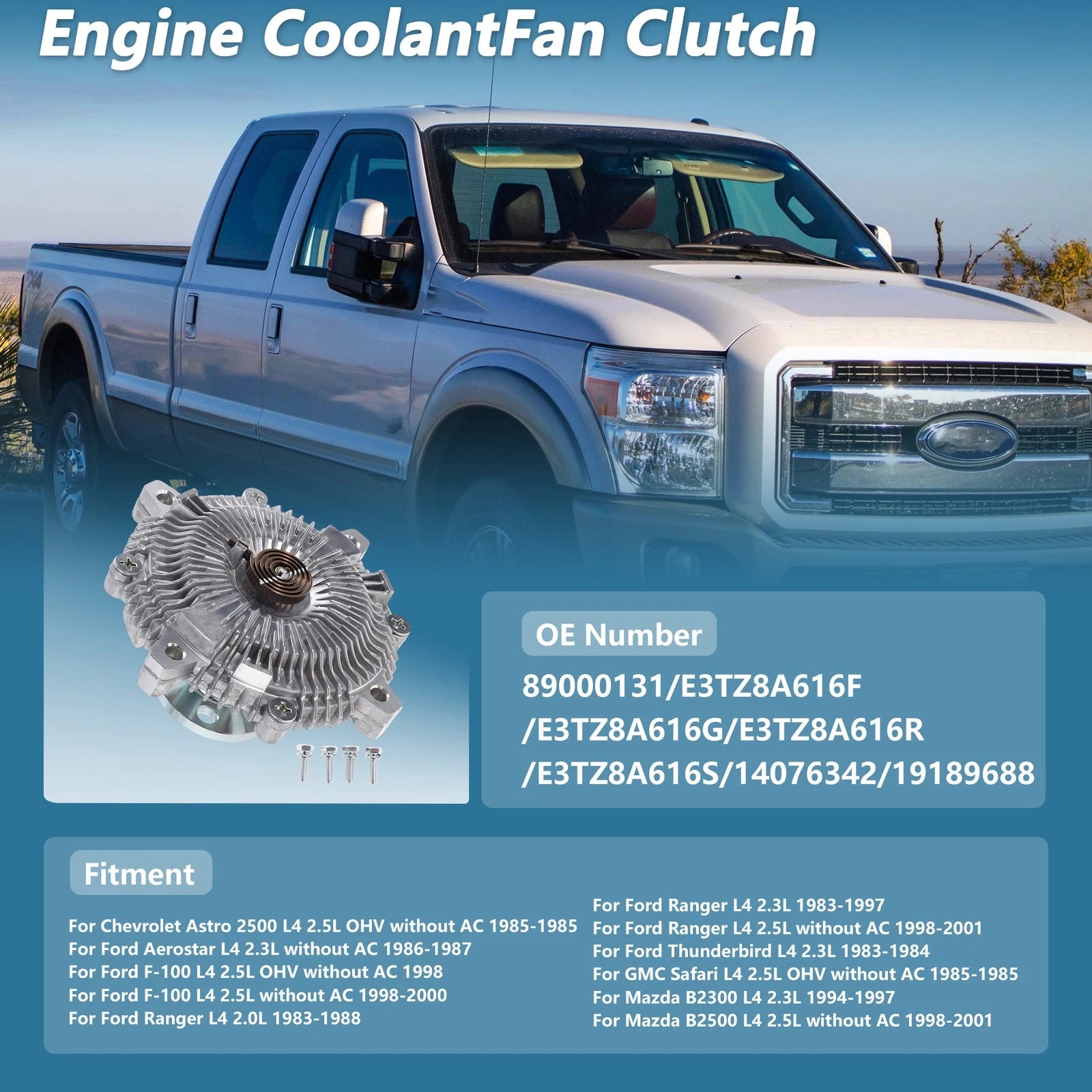 Engine Cooling Fan Clutch Replacement for Chevrolet Astro 2500 (1996–2005)