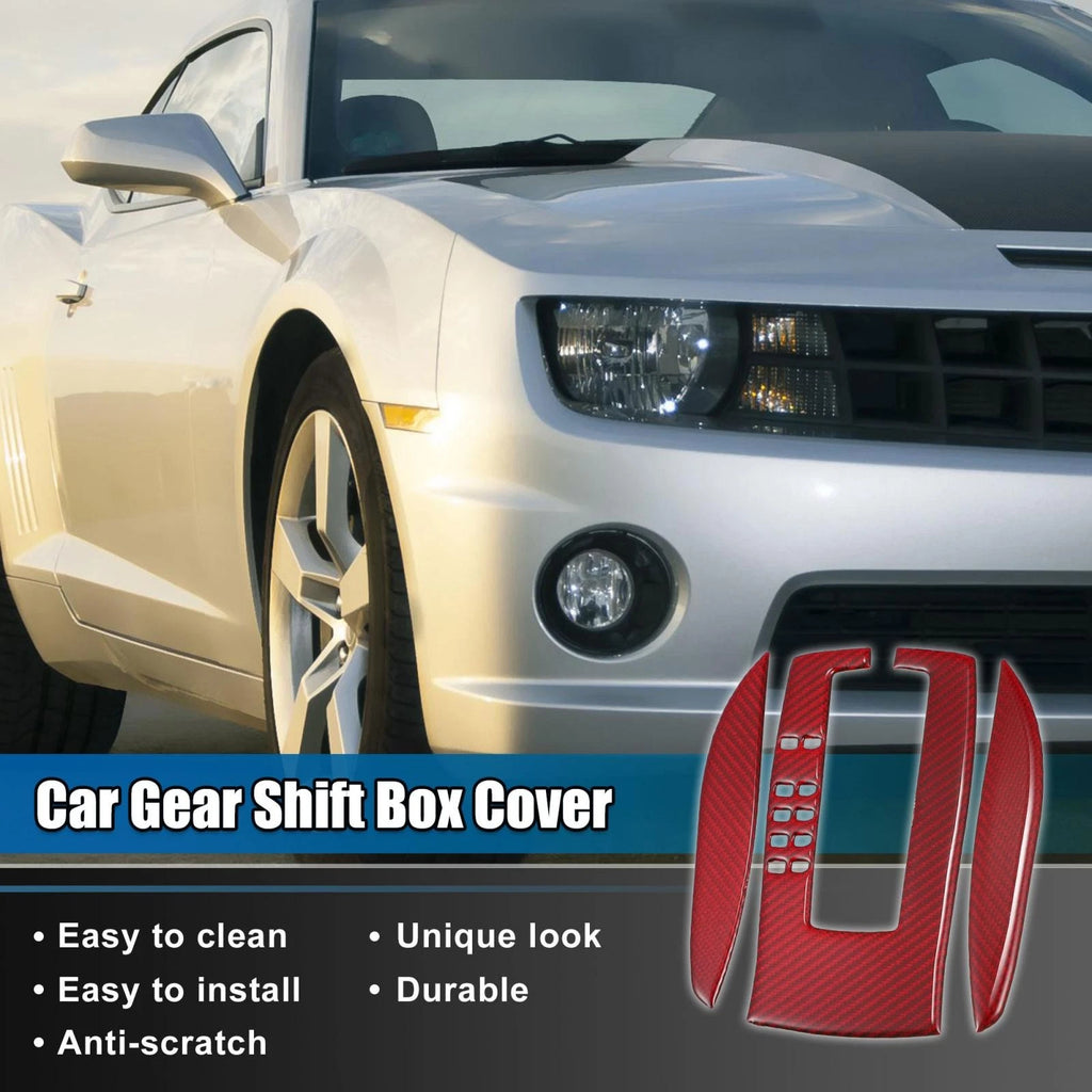 Gear Shift Box Trim Carbon Fiber Pattern Replacement for Chevrolet Camaro (2017–2019)